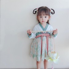 Asian  Traditional QIPAO Costume Chiffon  Dress Kid Girl 