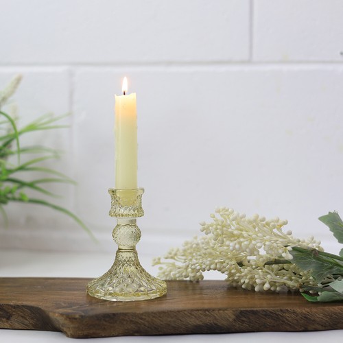 Coloured glass candle holders - glass,