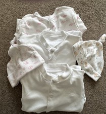 Baby Babygrow Bundle X 3  Includes Hats X 2.   For Age 3-6 Months  & 6-9 Months