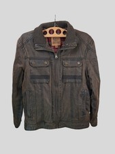 Marks & Spencer North Coast Mens Brown UK Medium Leather Zip Up Jacket