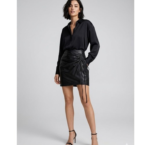 Nanushka black ruched vegan - nanushka,