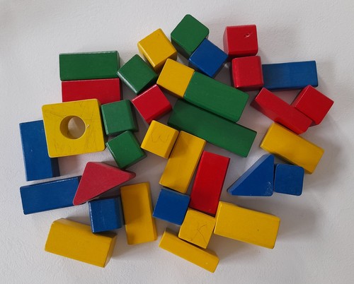 Wooden block bundle scottie - wooden,