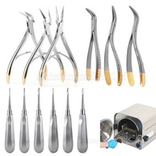 Dental Tooth Extraction Forceps Pliers Elevator Apical Root Tip Extractor Drills