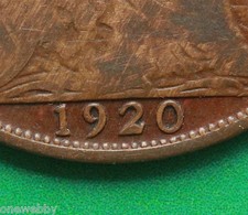 1920 George V Penny Blocked 2 in date SNo39373