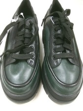 GEOX LEATHER PLATFORM SHOES 2.5 35 RRP£120 NEW loafers creepers respira