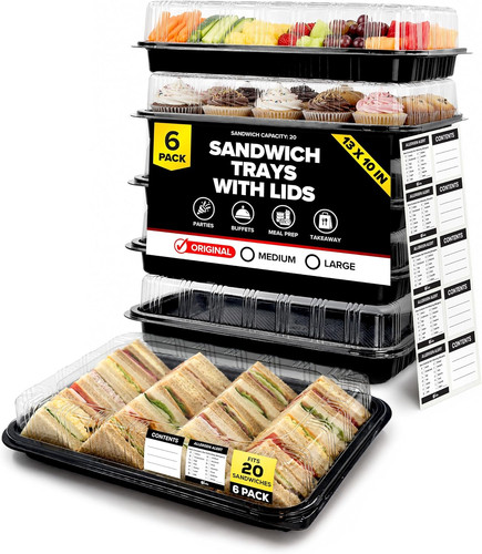 Pack sandwich platter - 6, trays