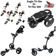 AXGLO TRILITE 3 WHEELED GOLF PUSH TROLLEY OR TRILITE 360 GOLF PUSH TROLLEY NEW
