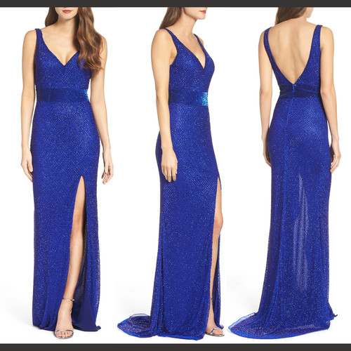 Mac duggal blue neck - mac,