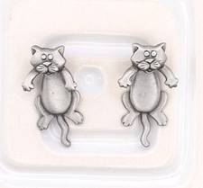 Vintage Cat Earrings Pierced