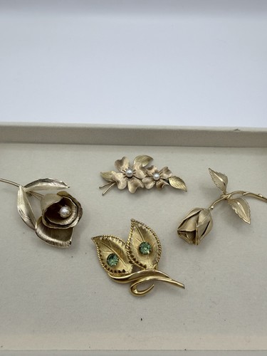 Vintage gold plated floral - vintage,