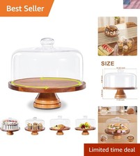 Glass Cake Stand with Lid,11in