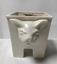 Ceramic Cat Head Planter  Designed By Jon Barrett Danes The Herbi4 Pottery Co
