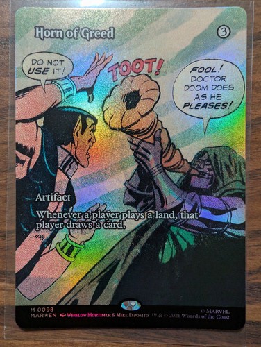 Horn greed borderless foil - borderless,