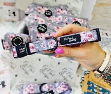 FLORAL Dog Collar - daisies & roses - pink, blue, purple, red, yellow XS-L