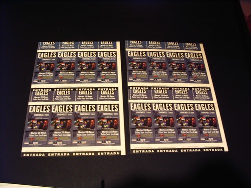 Eagles tickets sheets x - eagles, 2