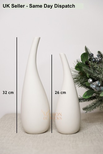 Modern unglazed vases white