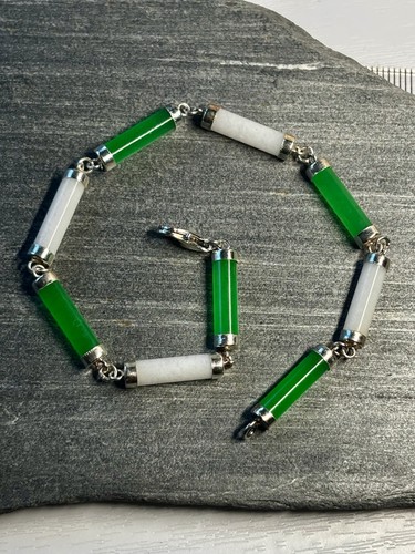 Green white jade cylinder - jade,