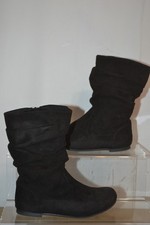 American Eagle girls black mid calf slouch style boots UK Size 12
