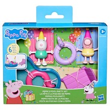 Hasbro Peppa's Pool Party Set - Peppa Pig Moments 6 Pieces Pool Playset Sealed