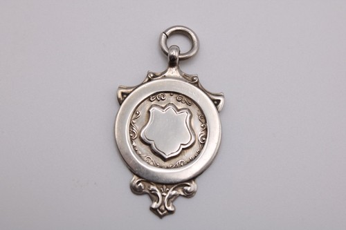 Silver shield fob - , medal
