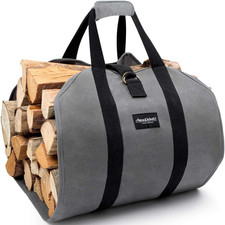Large Canvas Log Tote Bag