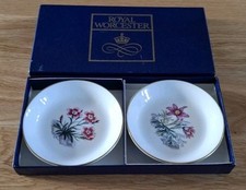 2x Royal Worcester Trinket Dish - Fine Bone China - Boxed Perfect