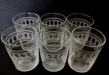 6 X VINTAGE ETCHED SHORT