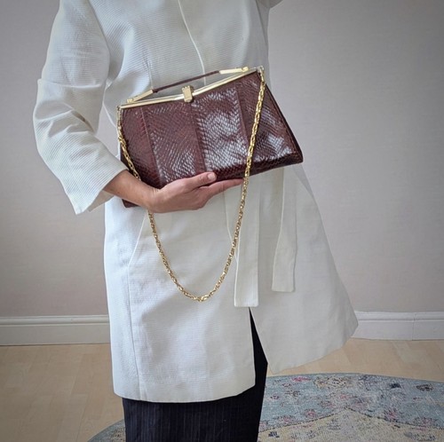 Vintage burgundy snakeskin - vintage,