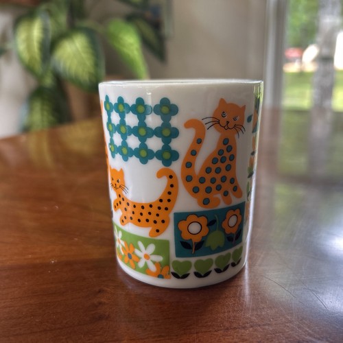 Vtg mcm kitten cat mug - vtg,