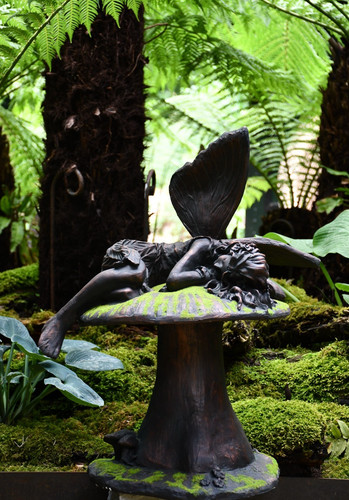 Fairy sleeping mossy garden - fairy,
