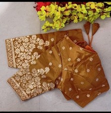 Saree Blouse Readymade Designer silk Sari Choli Indian Party Wear Bollywood top.