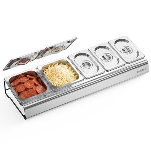 Pizza topping station - topping,