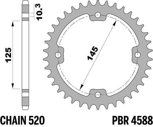 Pbr rear sprocket for yamaha - pbr,