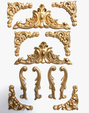 DECORATIVE  LARGE SET OF  ORNATE FURNITURE MOULDINGS  ANTIQUE GOLD