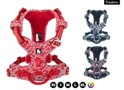 Truelove floral pull dog - no-pull,