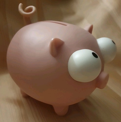 Natwest pink curley tailed pig - pink,