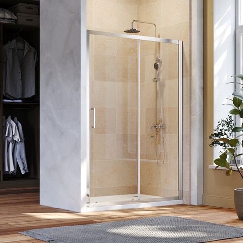 Sliding shower door - shower,