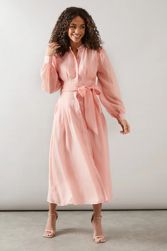 Wallis pink shirt dress - dress, womens