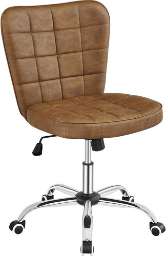 Leather armless swivel - pu,
