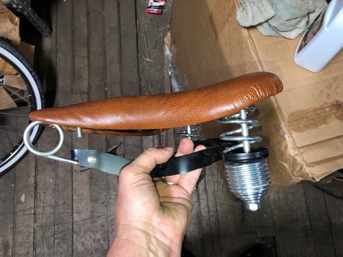 Brown leather cruiser - cruiser, bike
