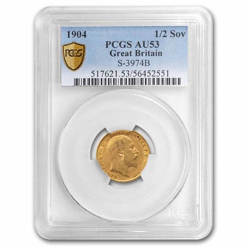 1904 great britain gold - 1904, 1/2