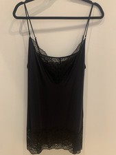 BNNT ladies M&S size 18 slip 19 cm length in black with adjustable straps & lace