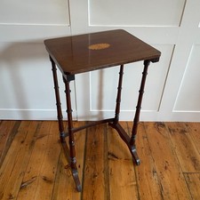 Edwardian wood side table - wood,