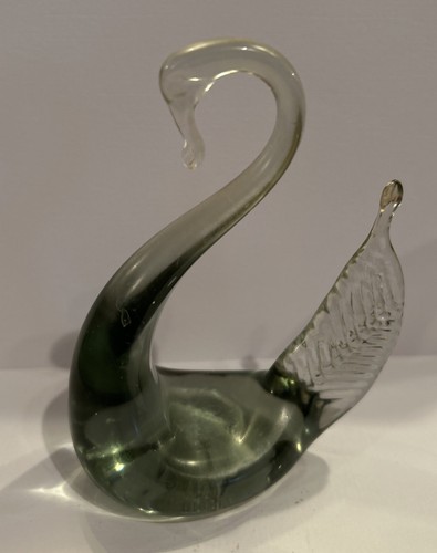Vintage art glass smoky grey - smoky,