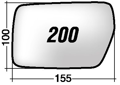 Glass left rearview mirror - glass,