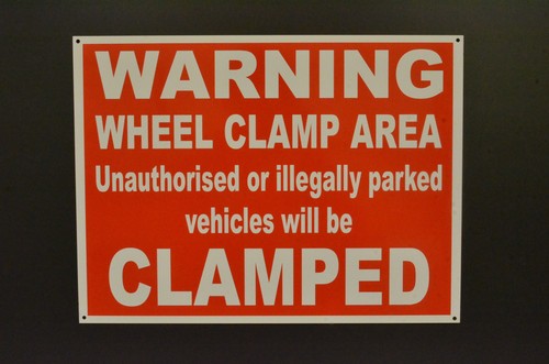 Wheel clamp area - wheel, unauthorised