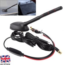 Car DAB+ GPS+ FM Antenna Active Amplified Top Roof Mount Waterproof Universal UK