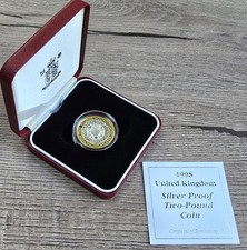 1998 UK Royal Mint Silver Proof £2 coin + COA