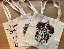 Harry Potter 3 Tote Bags Gryffindor Hufflepuff Marauders Ruler Not Included