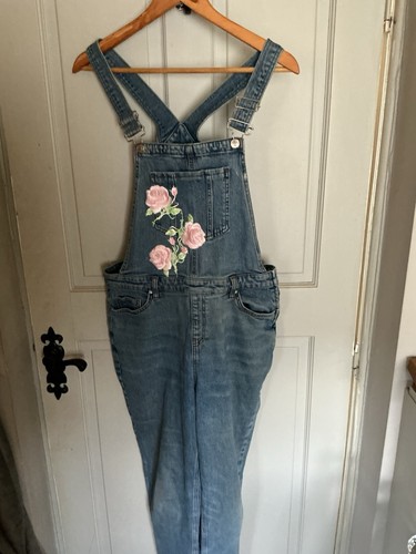 Women denim dungarees - denim, with